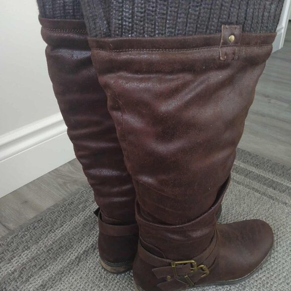 Ladies Chocolate Brown Riding Boots - Picture 7 of 12
